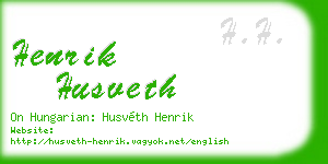 henrik husveth business card
