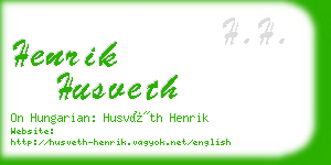 henrik husveth business card